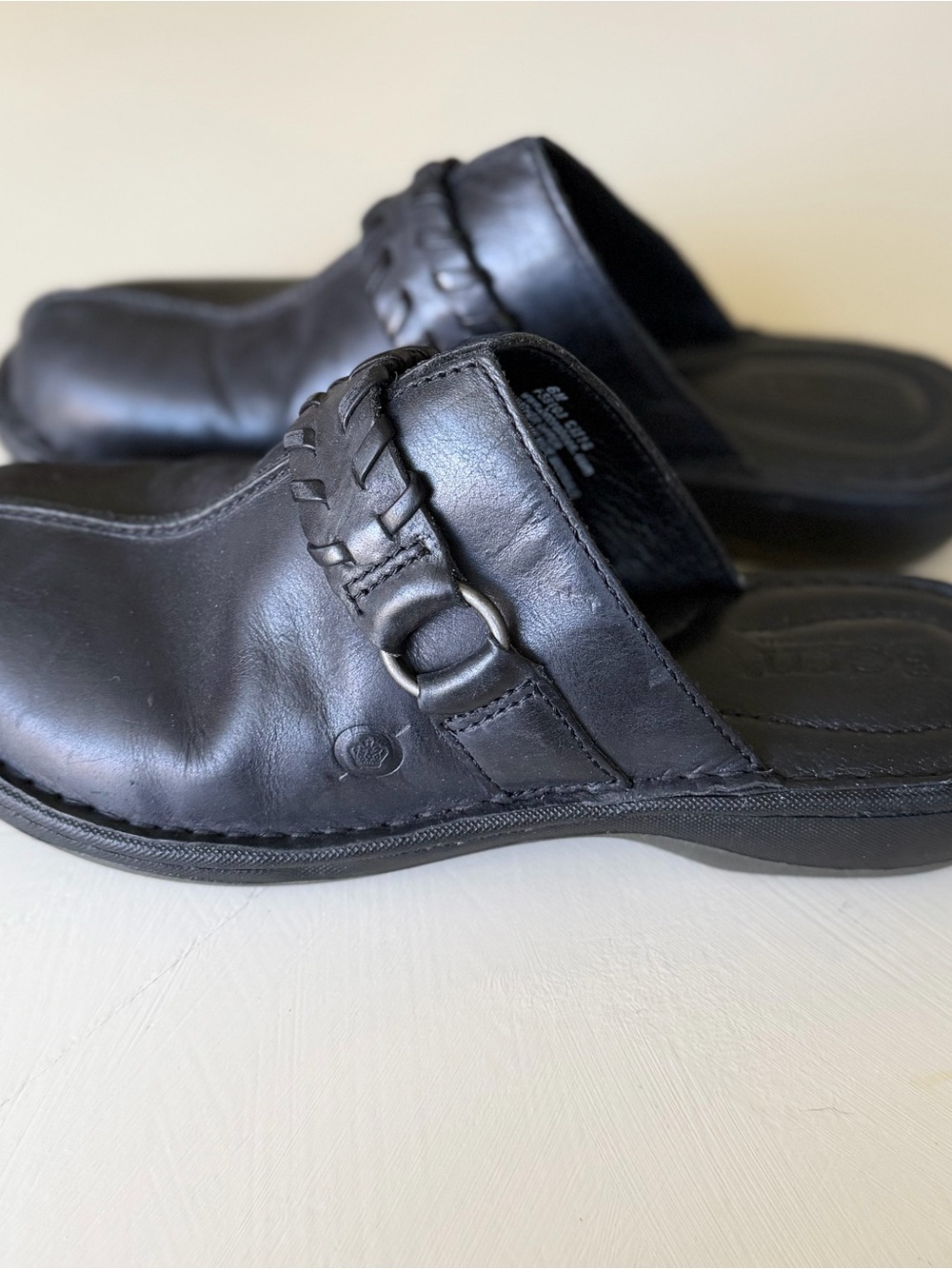 Børn Footwear Leather Braid - Black - Size 6